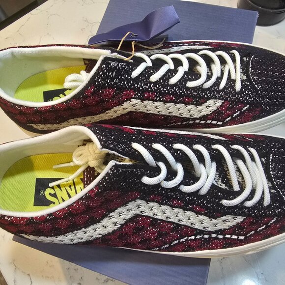 Vans Old Skool 36 LX Premium Skateboarding VN000EFKBRD Bordeaux Red MENS 10 NEW - Picture 7 of 16